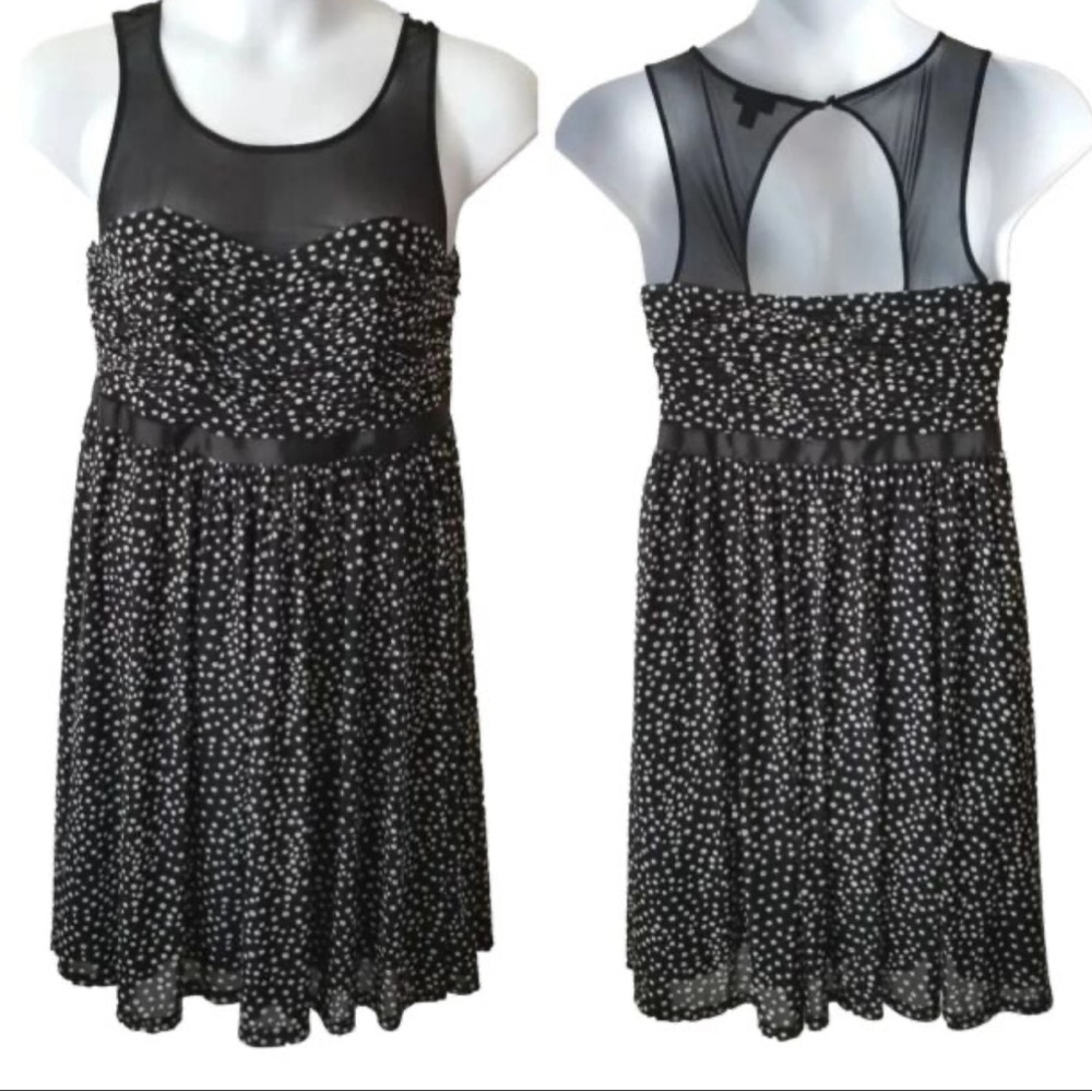 Torrid 26 retro skater polka dot dress mesh